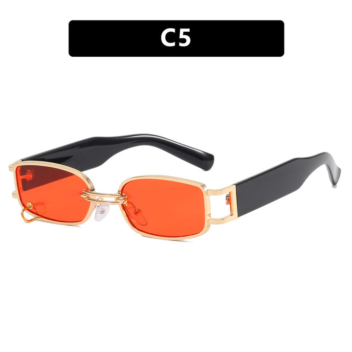 Women's fashionable sunglasses with innovative rectangular design and elegant metal accents Bowlift
