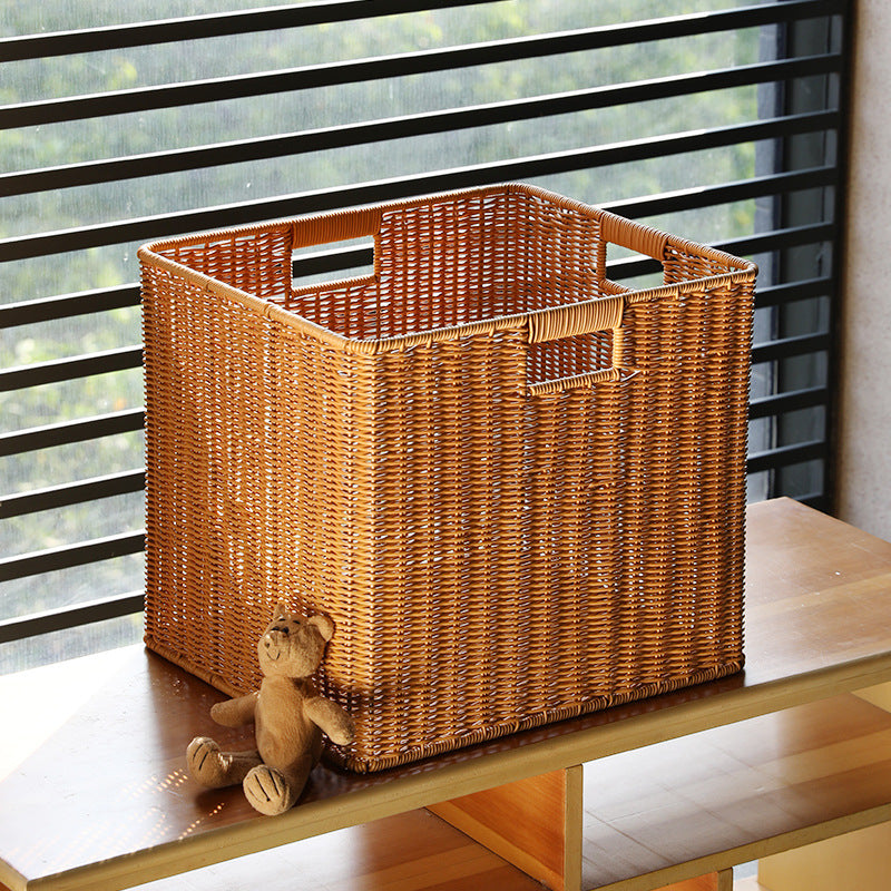 Stylish Rectangular Wicker Storage Bin Bowlift