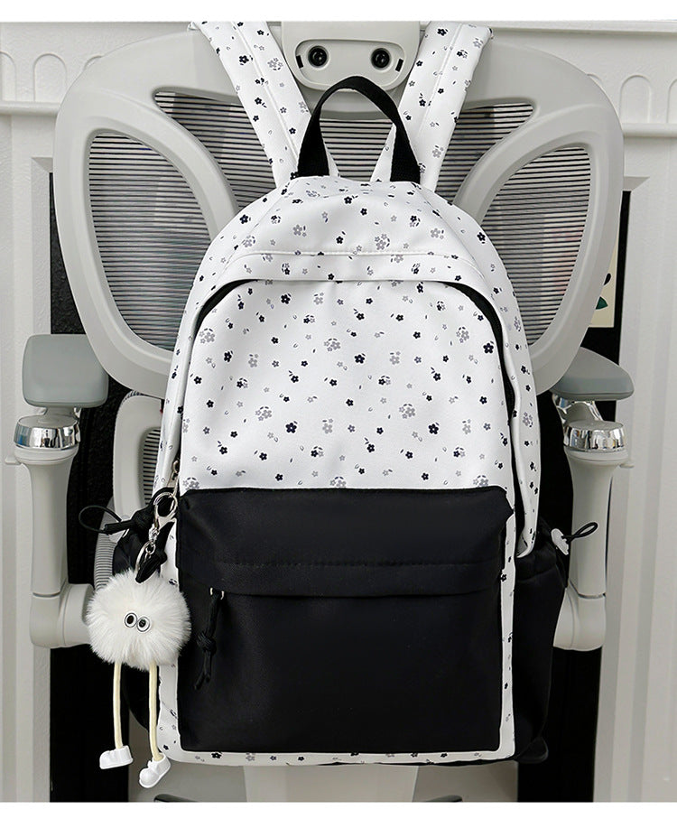 Mini backpack with floral design and practical organizer compartments Bowlift