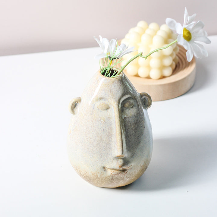 Artistic Face-shaped Ceramic Vase