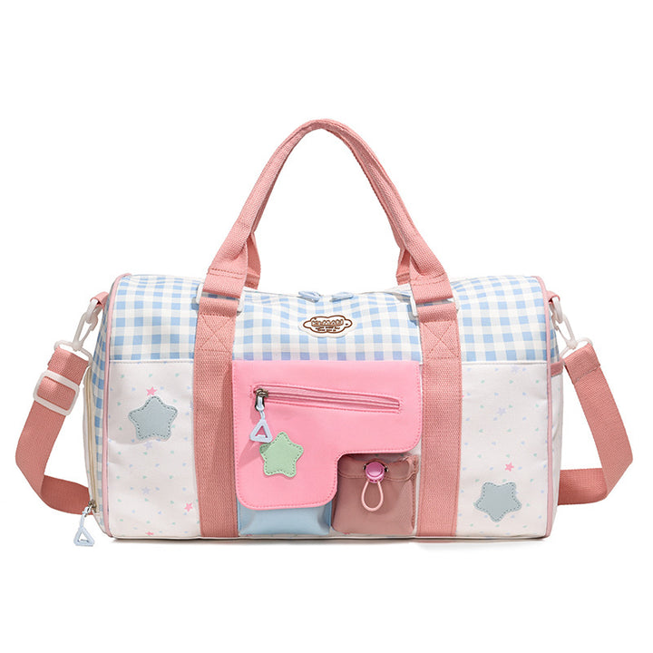 Playful Patterned Travel Duffel Bag Bowlift
