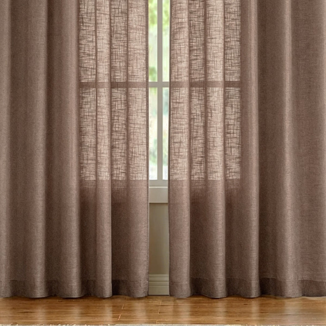 Sheer Linen Window Curtains Bowlift