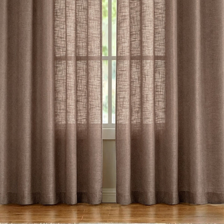 Sheer Linen Window Curtains Bowlift
