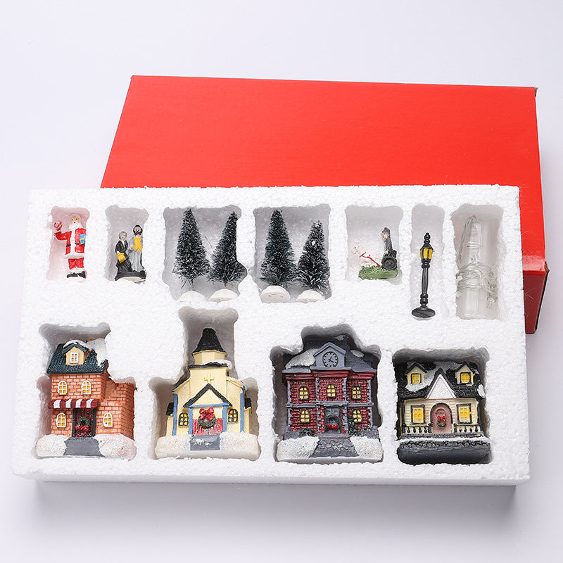 Christmas Village Decoration Set Bowlift