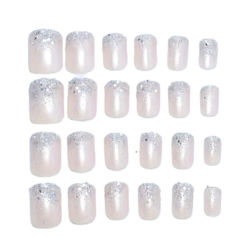 Glamorous Sparkling Square Press-On Nails Bowlift