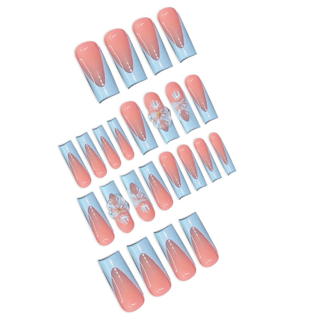 Artistic Press-On Nail Design Bowlift