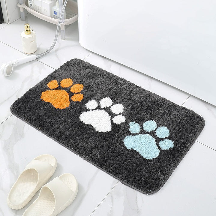 Cute Animal Paw Print Bath Mat Bowlift