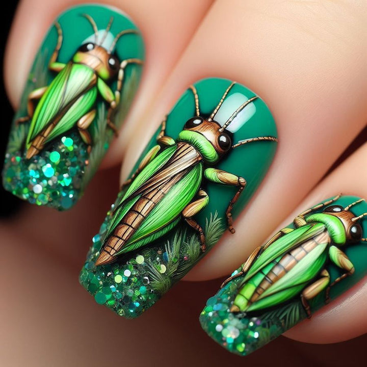 Artificial nails with creative grilling design Bowlift