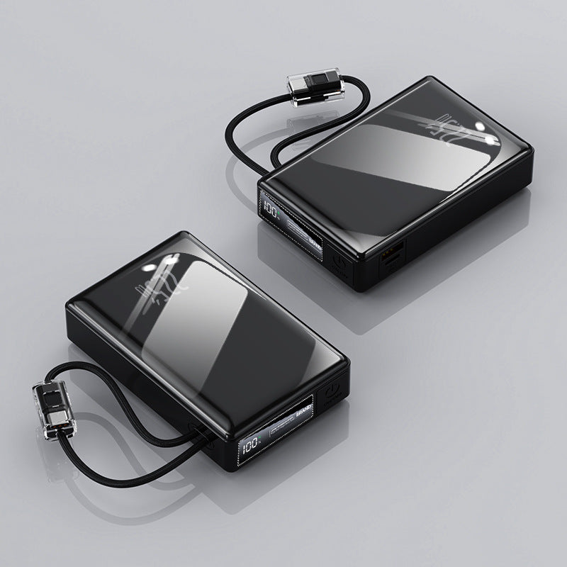 compact power bank with integrated cable and digital charging display Bowlift