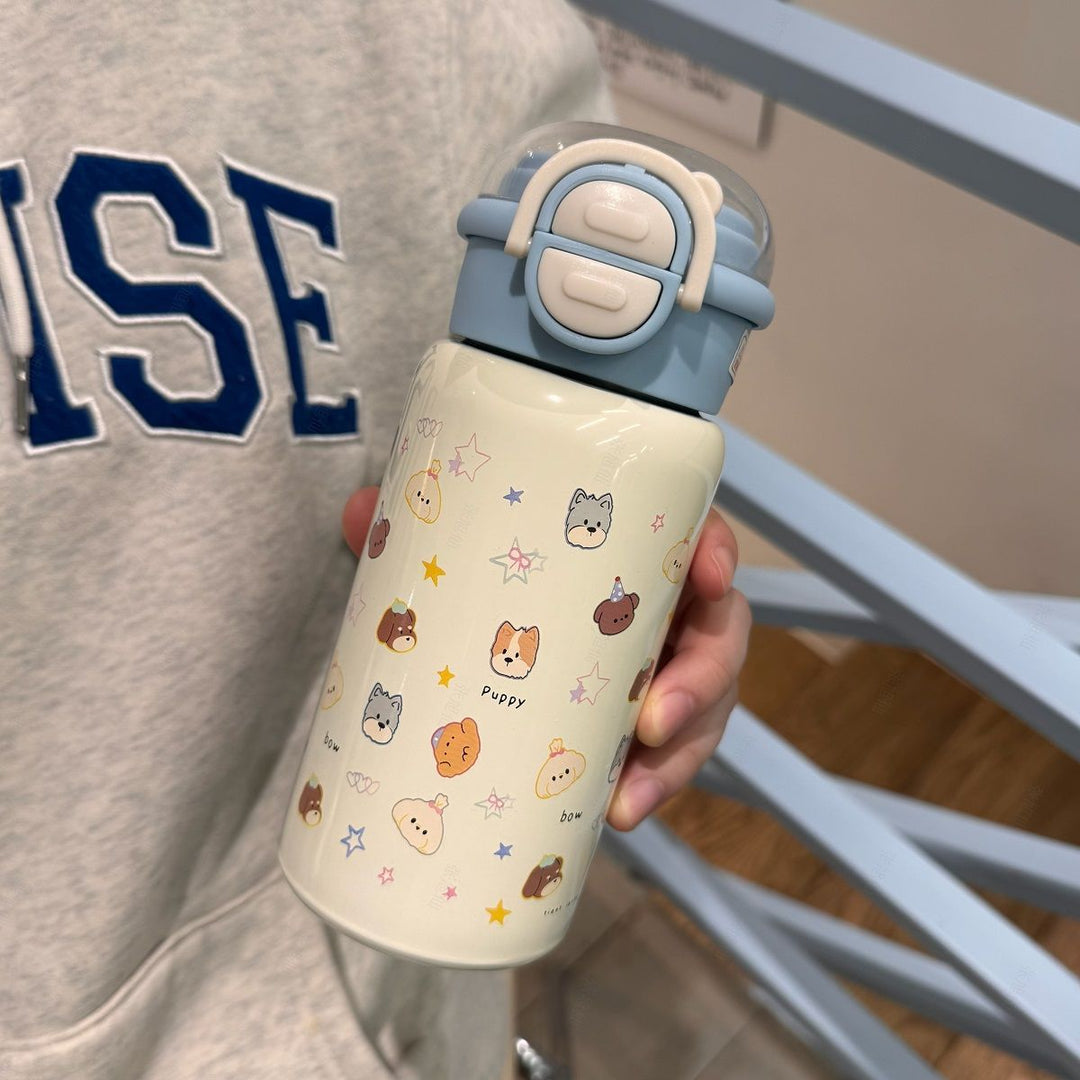 Ladies water bottle with cute animal motifs and safe closure system Bowlift