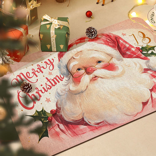 Festive Santa-Themed Decorative Mat Bowlift