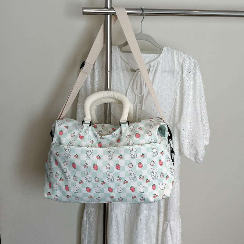 Playful Patterned Travel Duffle Bag Bowlift