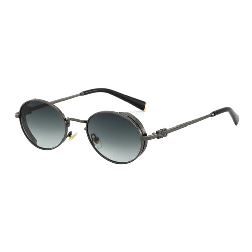 Ladies Round Designer Sunglasses with Elegant Metal Frame Bowlift
