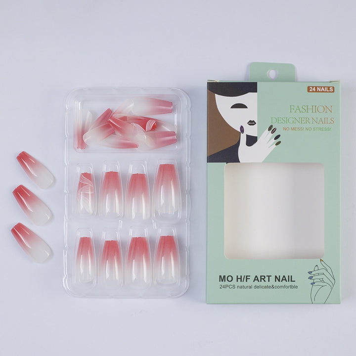 Art nails with elegant ombre and floral pattern Bowlift