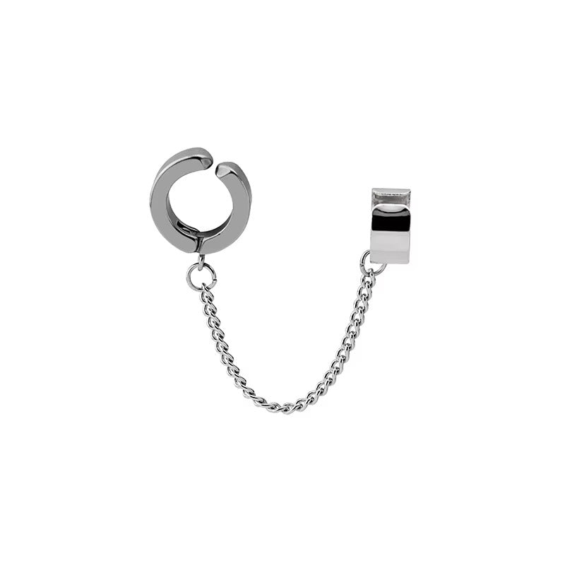 Stylish Silver Chain Link Ear Cuff Bowlift