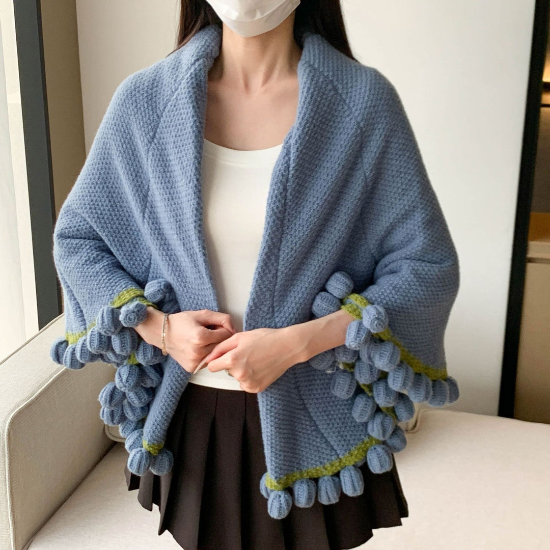 Knitted Sweater With Floral Design Bowlift