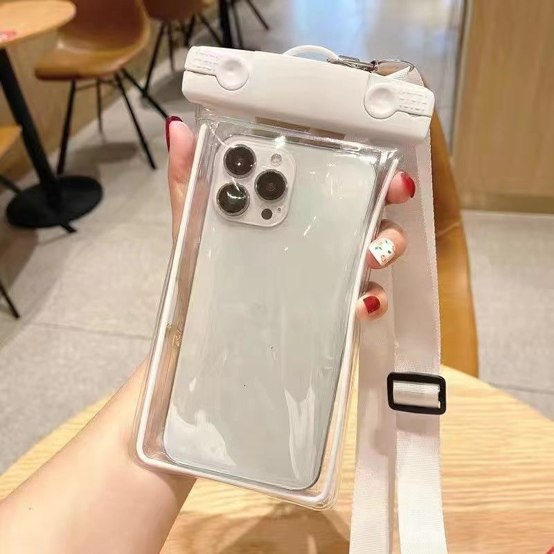 Waterproof phone pouch with adjustable lanyard and transparent touch-sensitive sleeve Bowlift