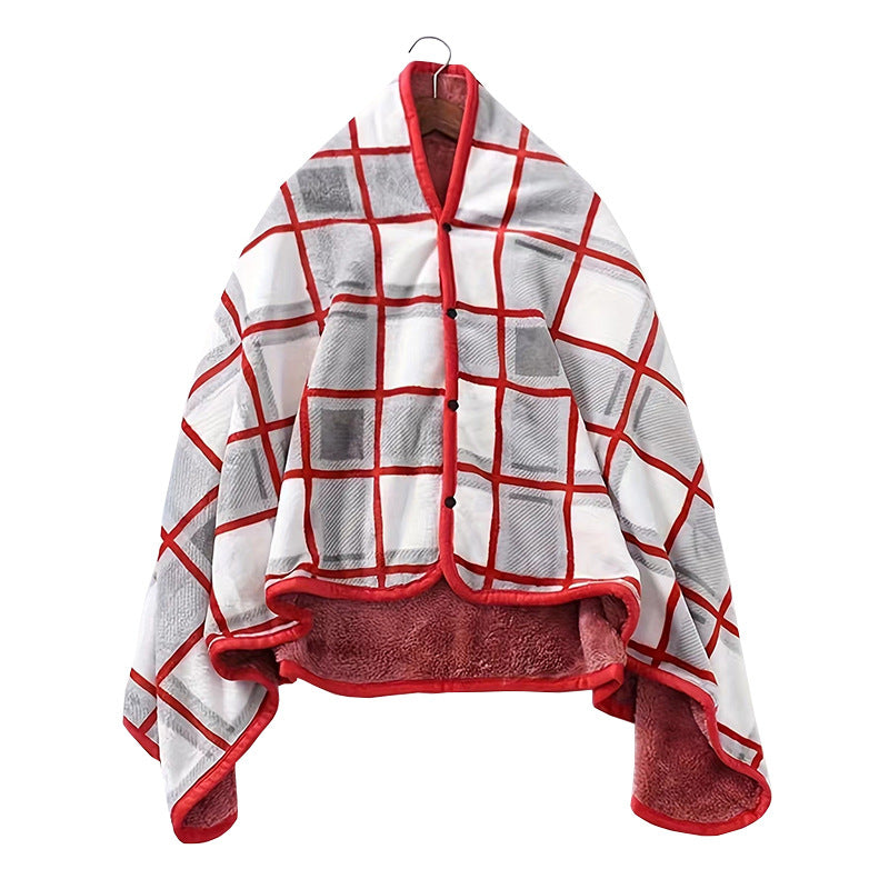 Women Elegant and Comfortable Fleece Poncho Blanket Bowlift