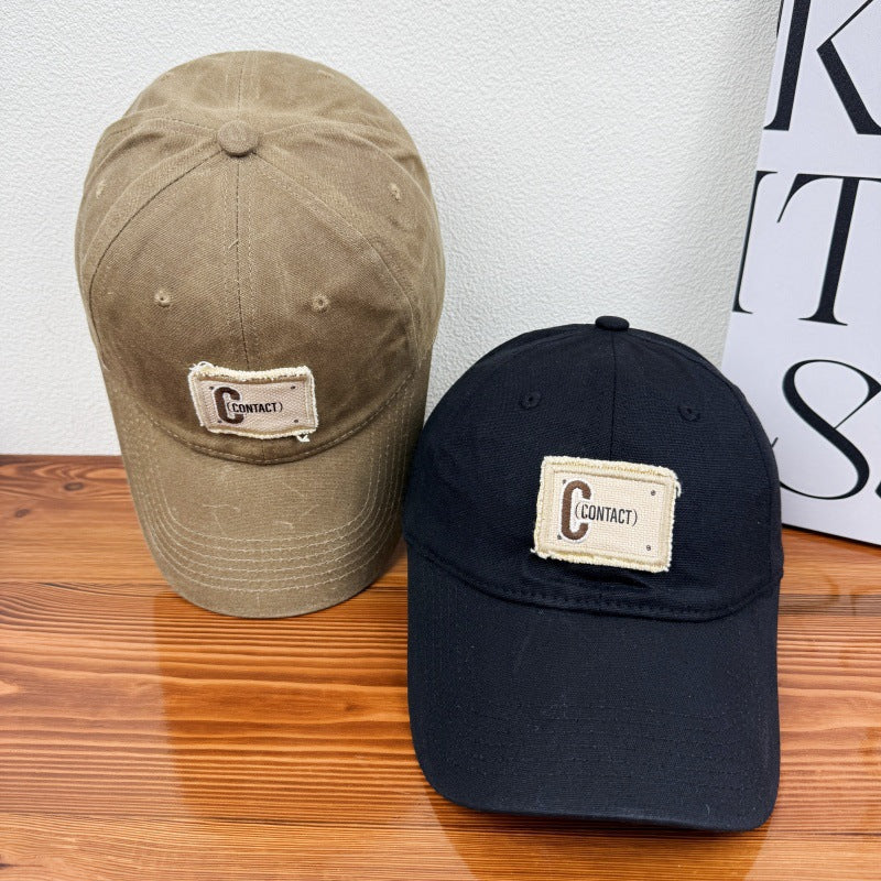 Men's Vintage-Inspired Distressed Cap Bowlift
