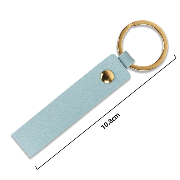 Unisex keychain with stylish faux leather design Bowlift