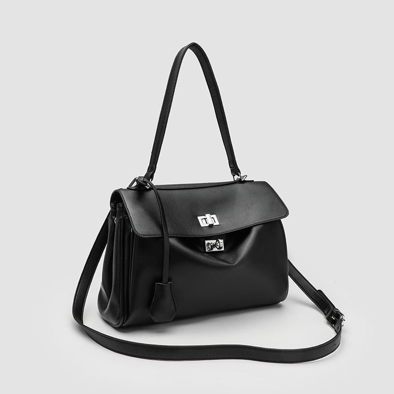 Structured Leather Handbag Bowlift