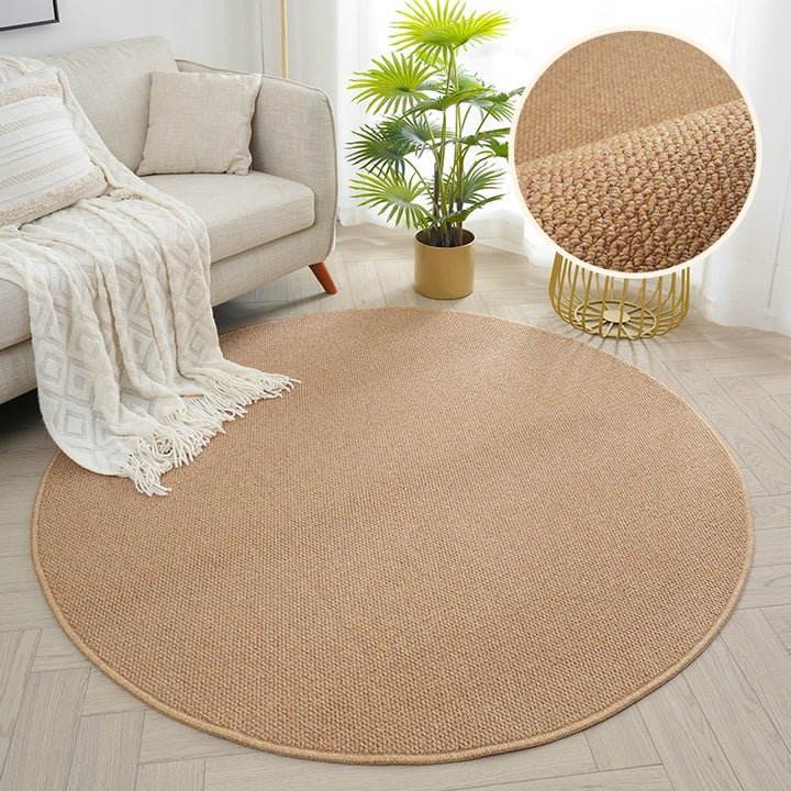 Round Natural Fiber Area Rug