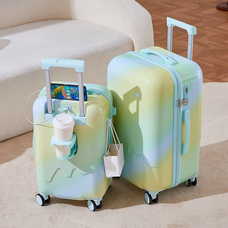 Smart Phone-Integrated Travel Suitcase Bowlift
