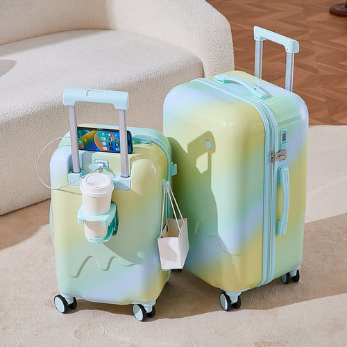 Smart Phone-Integrated Travel Suitcase Bowlift