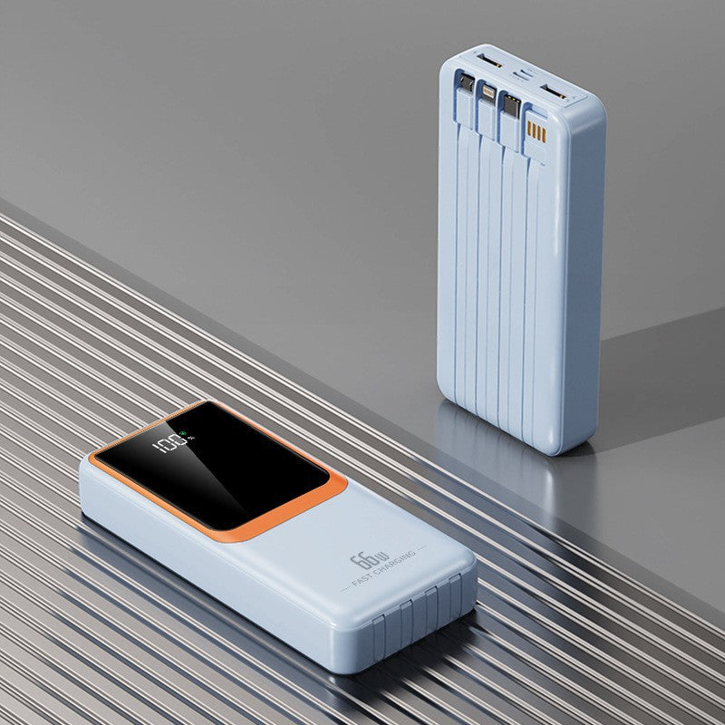 Portable power bank with 66W fast charging technology and LCD display Bowlift