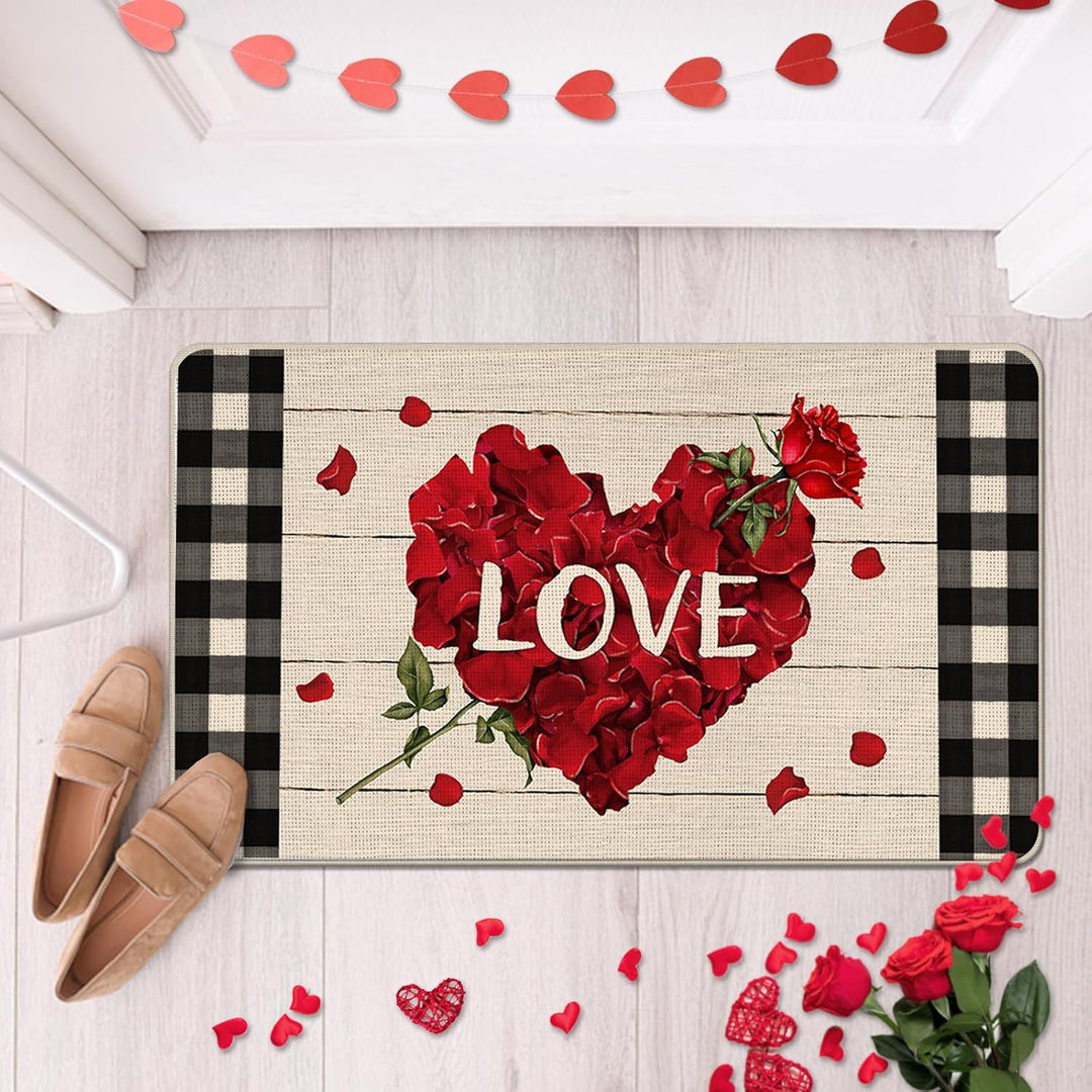 Romantic Floral Welcome Mat Bowlift