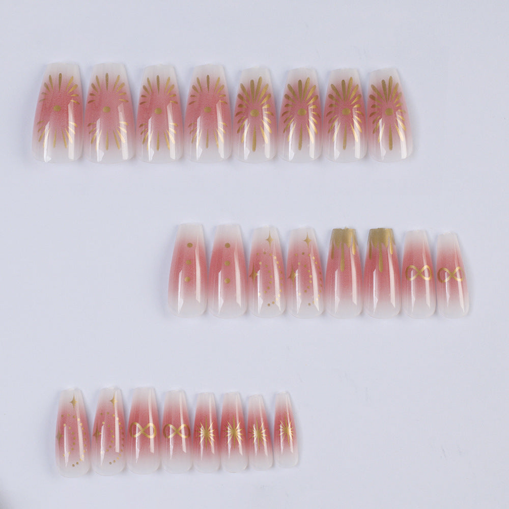Artificial nails with intricate flower design Bowlift