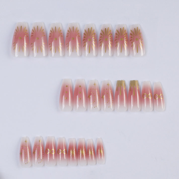 Artificial nails with intricate flower design Bowlift