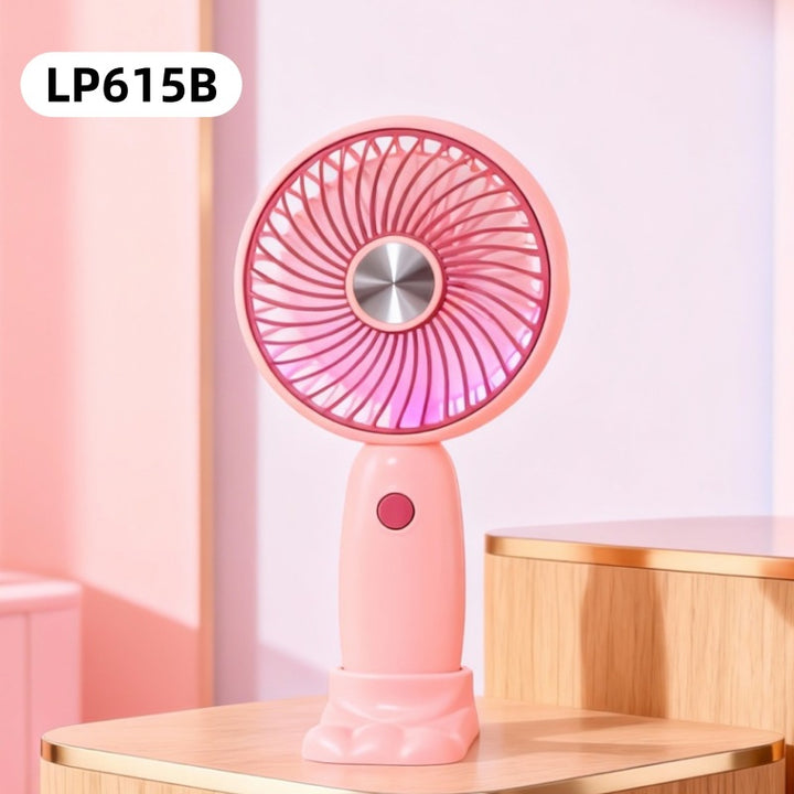 Ladies portable handheld fan with LED lights and ergonomic design Bowlift