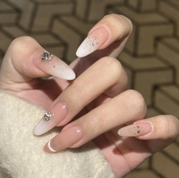 Elegant Bow-Embellished Press-On Nail Set