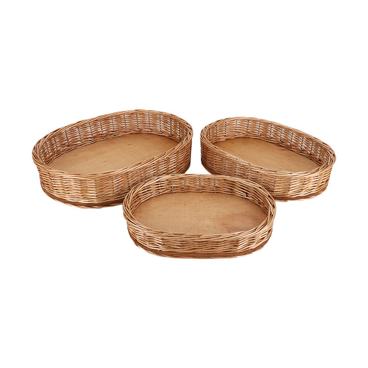 Rustic Oval Woven Storage Baskets Bowlift