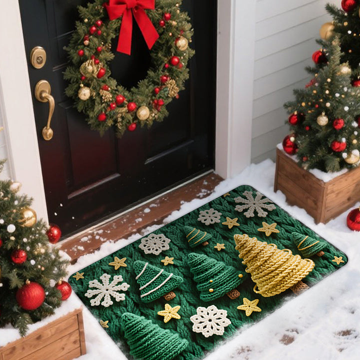 Festive Indoor Outdoor Welcome Mat Bowlift