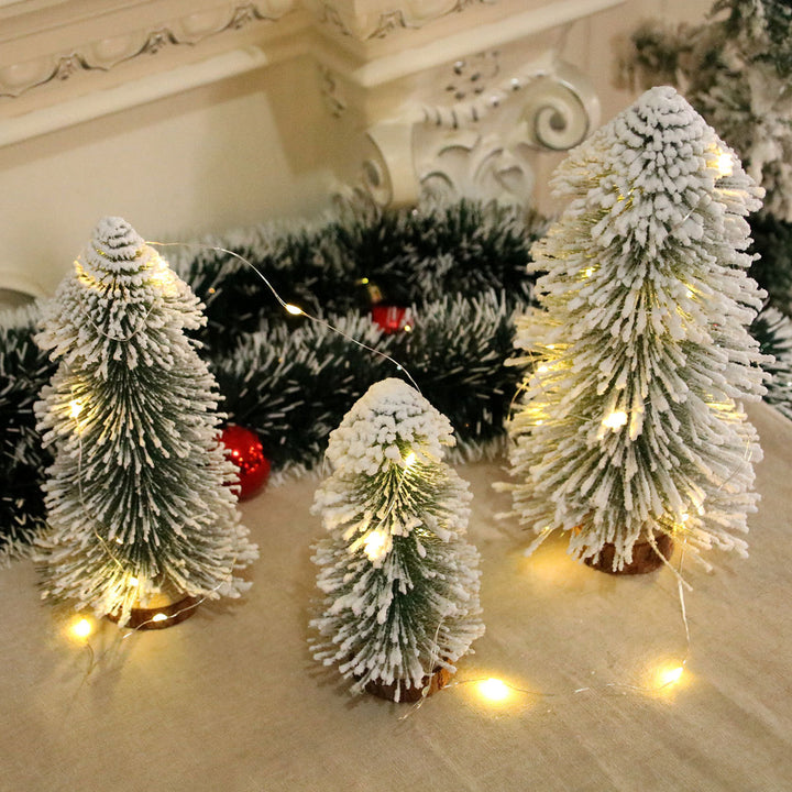 Miniature Snow-Covered Christmas Tree Decoration Bowlift