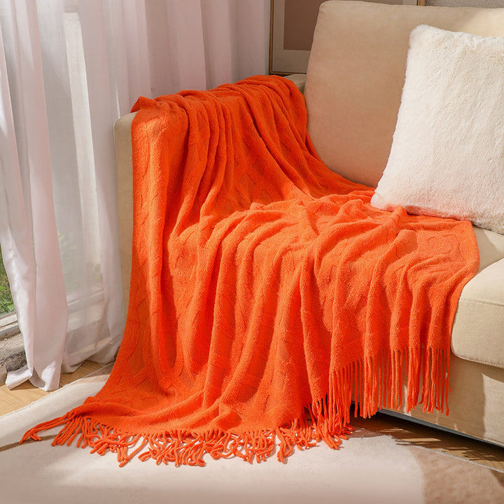 Premium Textured Knit Throw Blanket Bowlift