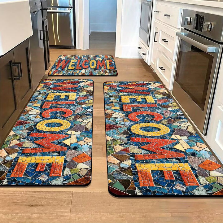 Stone-Inspired Decorative Area Mat Bowlift