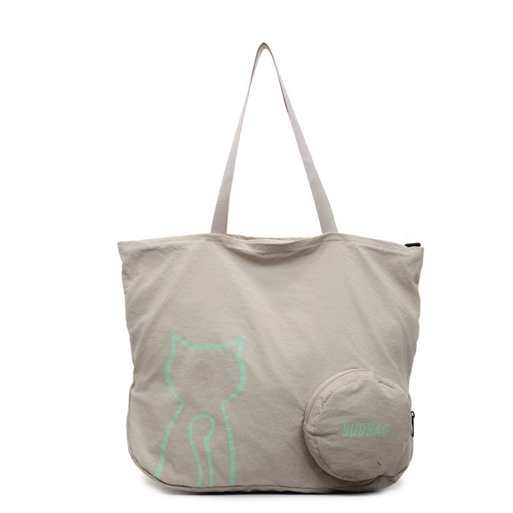 Tote bag with stylish cat design and generous storage space Bowlift