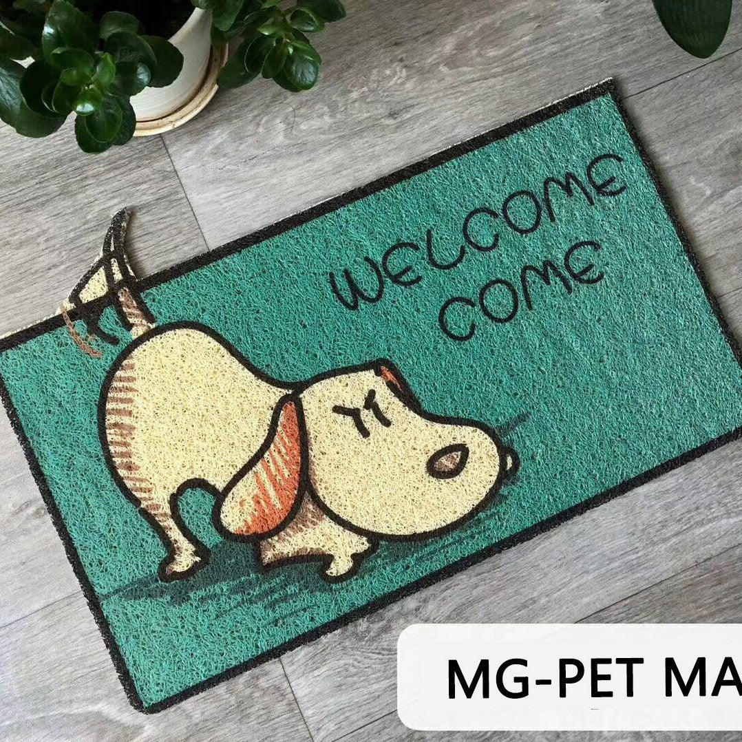 Decorative Coir Cat-Shaped Welcome Doormat With Non-Slip Pvc Backing And Weather-Resistant Fibers