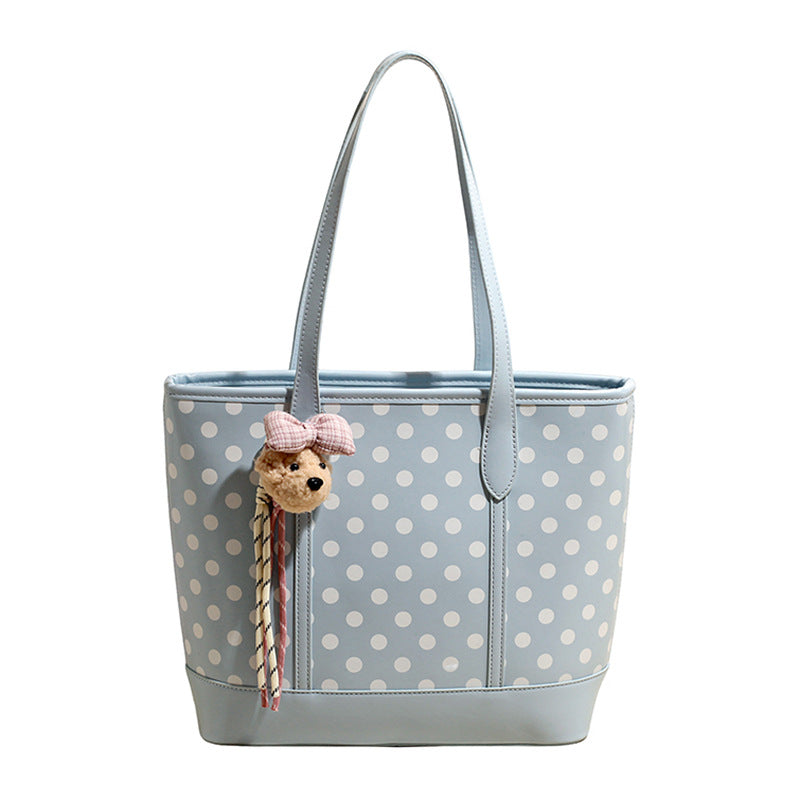 Polka Dot Print Casual Tote Bowlift