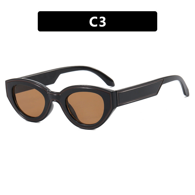 Women Cat-Eye Sunglasses with sturdy transparent frame and protective UV filter Bowlift
