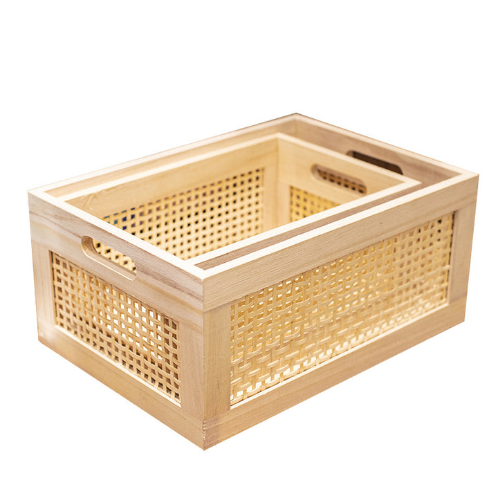 Natural Wood Storage Bin Bowlift