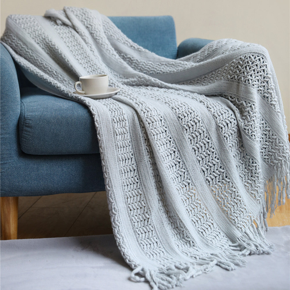 Premium Handcrafted Fringe Throw Blanket Bowlift