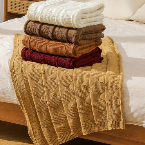 Cozy Knitted Throw Blanket Bowlift