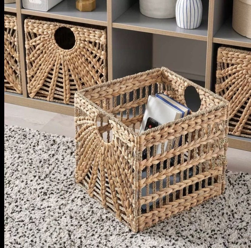 Premium Water Hyacinth Storage Basket Bowlift