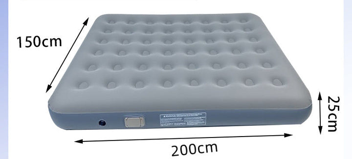 automatic inflate double flocked air mattress with integrated electric pump and raised edge comfort Bowlift