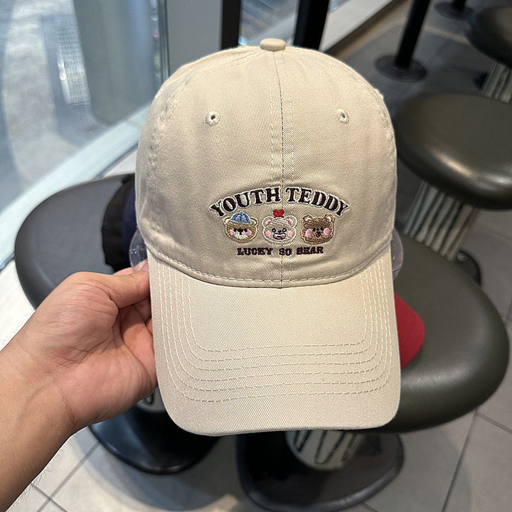 Unisex Embroidered Character Cap Bowlift