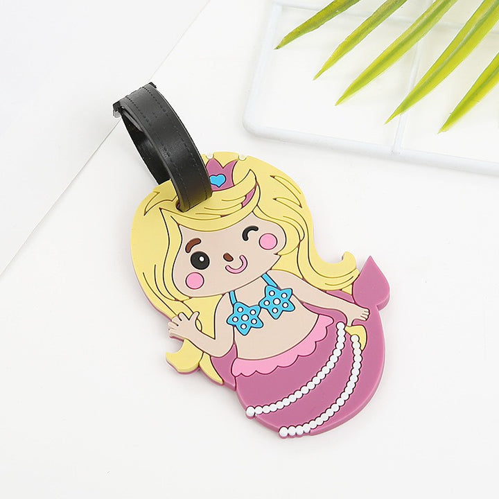 silicone novelty donut luggage tag with adjustable buckle strap and embossed sprinkle design Bowlift